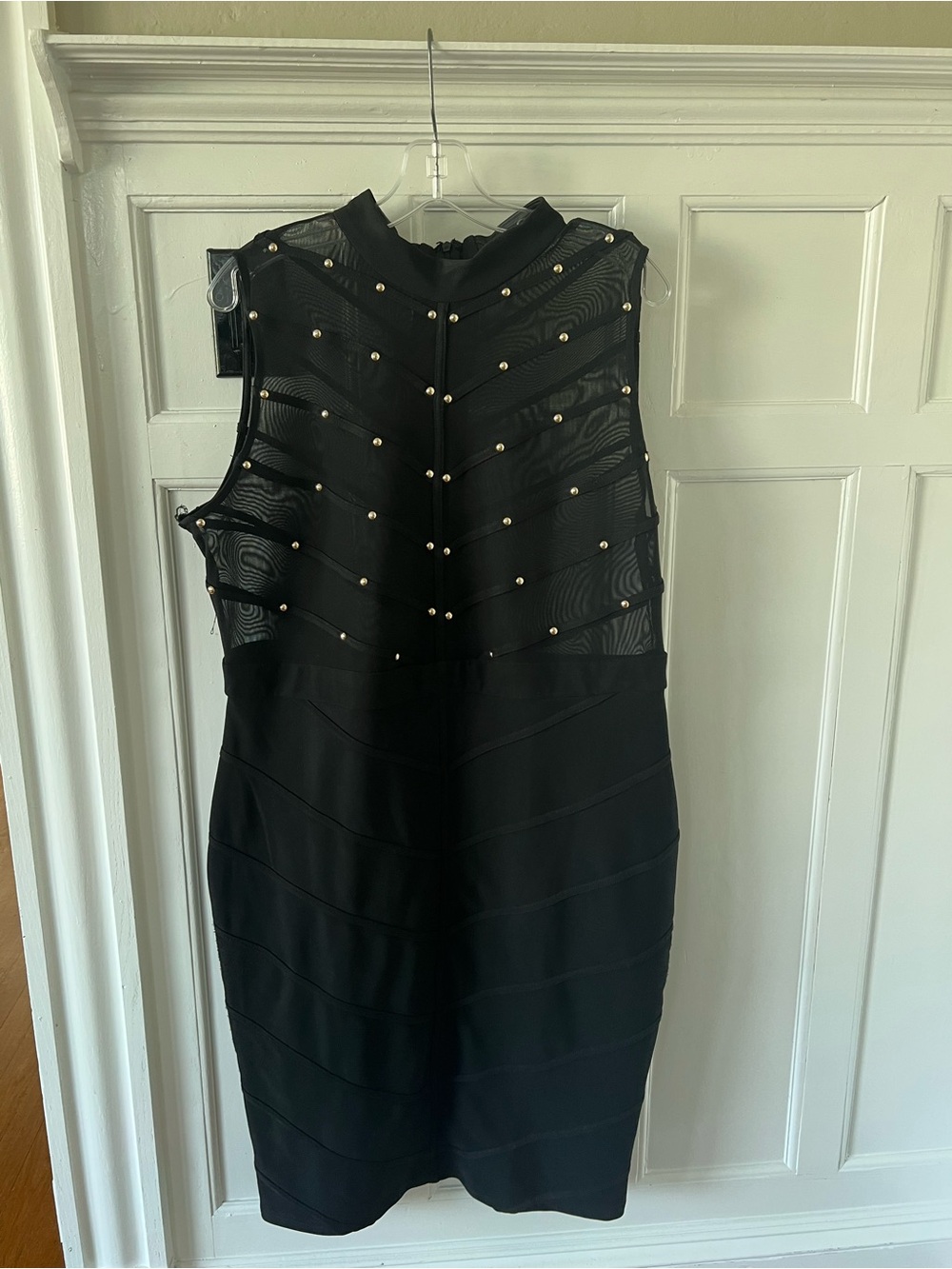 Fashion to Figure Black Sleeveless Studded Mini Dress